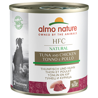 Almo Nature HFC 6 x 280 g / 290 g - Tonijn en Kip (290 g) - natvoer honden