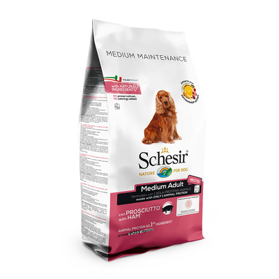 Schesir Hond Dry Medium/Large Maintenance Ham - Dubbelpak: 2 x 12 kg - hondenbrokken