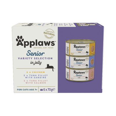 6x 70g Applaws Senior Mixpakket (3 Soorten) Katten Natvoer - natvoer katten