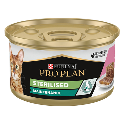 Purina Pro Plan Voordeelpakket Natvoer 24 x 85 g - Sterilised Maintenance Tonijn & Zalm - natvoer katten