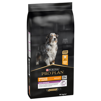 2x14kg Medium & Large Adult 7+ Optiage Kip & Rijst Pro Plan Hondenvoer - hondenbrokken