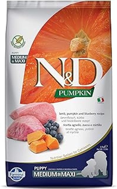 N&D Pumpkin puppyvoeding Lam medium/maxi 2,5 kg hondenbrokken