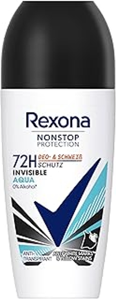 Rexona Nonstop Protection Deodorant Roll-On Invisible Aqua 50 ml