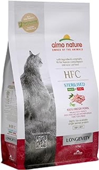 Almo Nature HFC Longevity Sterilised met varkensvlees, zak 1200 gram - kattenbrokken