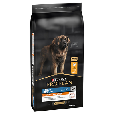 Pro Plan Large Robust Adult Optibalance Kip & Rijst 2 x 14 kilo - hondenbrokken