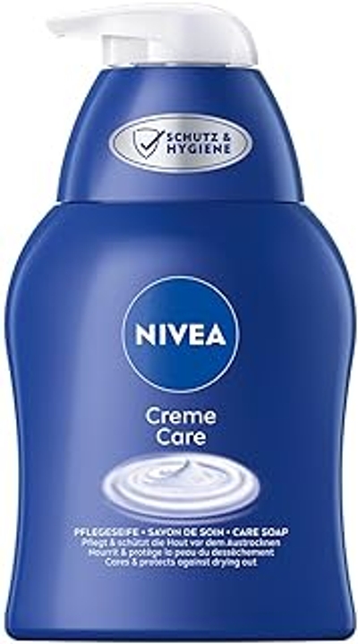 Nivea Crème Care crèmezeep in 1 stuks, handzeep met geur en ingrediënten van Nivea Creme, milde zeep met zacht schuim, 1 x 250 ml