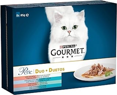 Purina Gourmet parel fijne folies DUO del Mar kattenvoer in saus 10 x [8 x 85 g] - natvoer katten