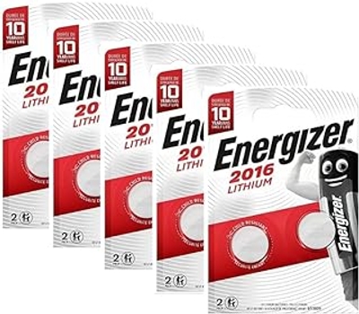 Energizer CR2016 lithiumbatterijen, 3 V - 10 stuks