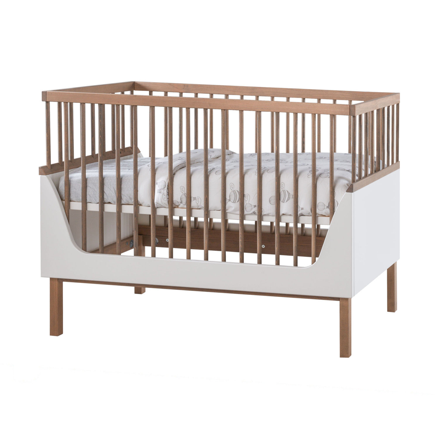 Kidsmill Sepp Babybed Wit / Beuken 60 x 120 cm