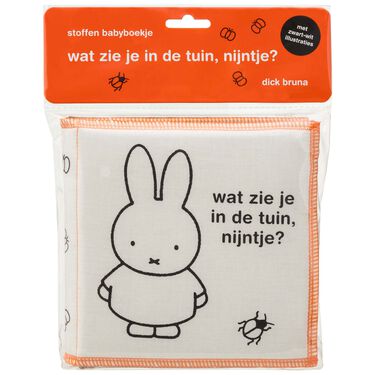 Stoffen babyboekje wat zie je in de tuin, Nijntje?