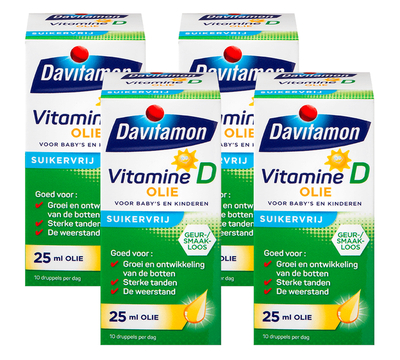 Davitamon Vitamine D Olie Multiverpakking 4x25 ml
