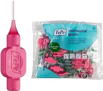 TePe Interdentale Rager, Original, Roze, 0,4mm/ISO 0, 20st, plakverwijdering, efficiënte reiniging tussen tanden en kiezen, tandfloss, voor smalle ruimtes