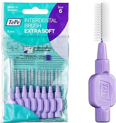 TePe Interdentale Ragers Extra Soft Lichtpaars - ISO maat 6-1,1 mm 8 stuks