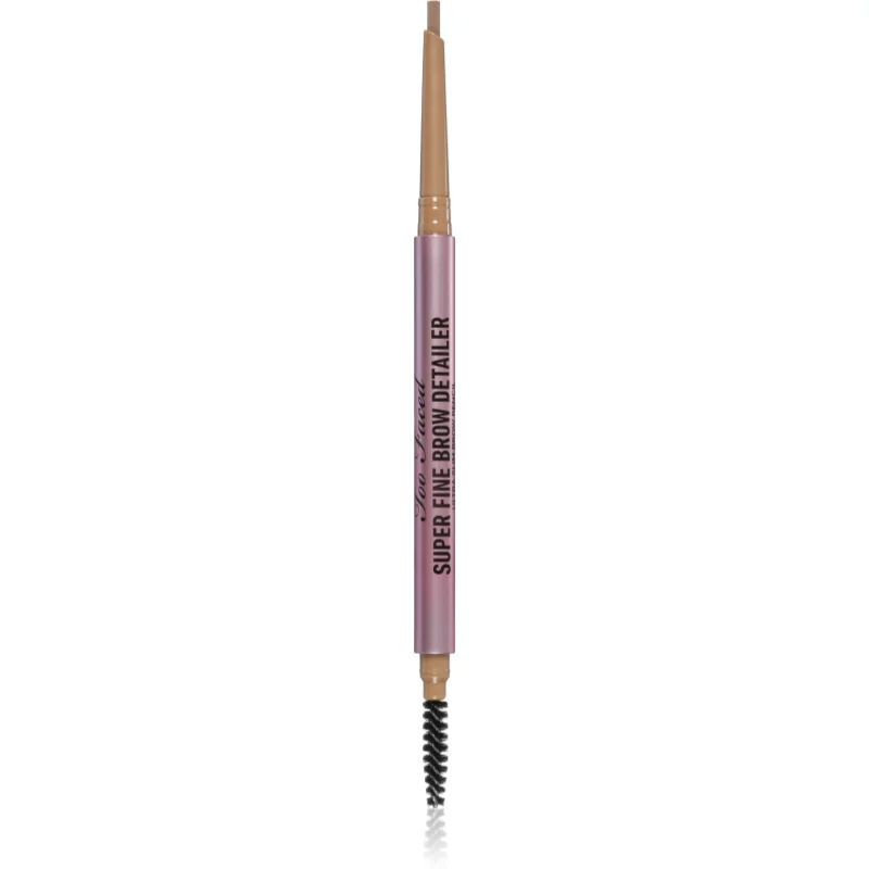 Too Faced Super Fine Brow Detailer Eyebrow Pencil Langaanhoudende Wenbrauw Potlood Tint Taupe 0,08 g