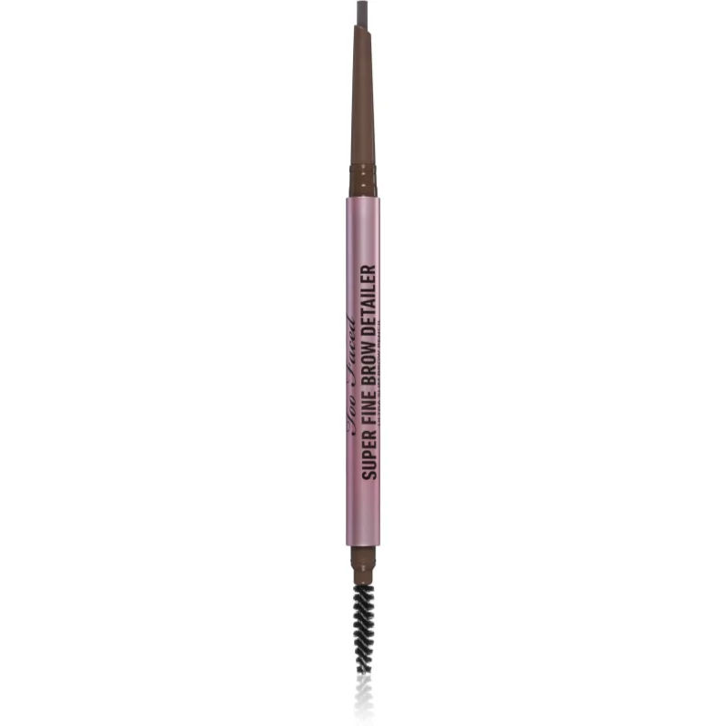 Too Faced Super Fine Brow Detailer Eyebrow Pencil Langaanhoudende Wenbrauw Potlood Tint Dark Brown 0,08 g