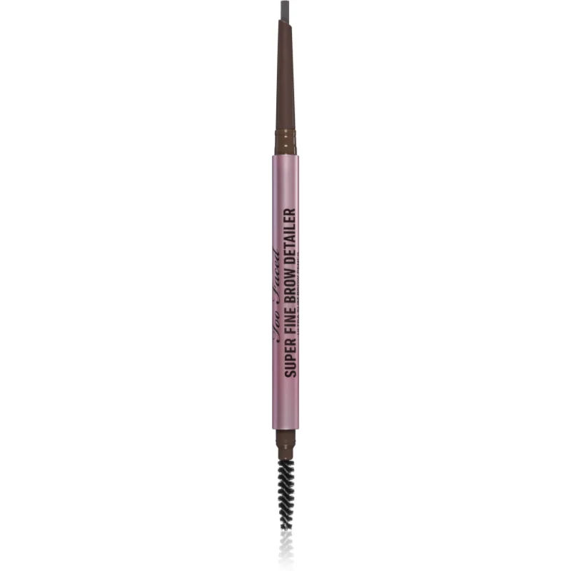 Too Faced Super Fine Brow Detailer Eyebrow Pencil Langaanhoudende Wenbrauw Potlood Tint Espresso 0,08 g