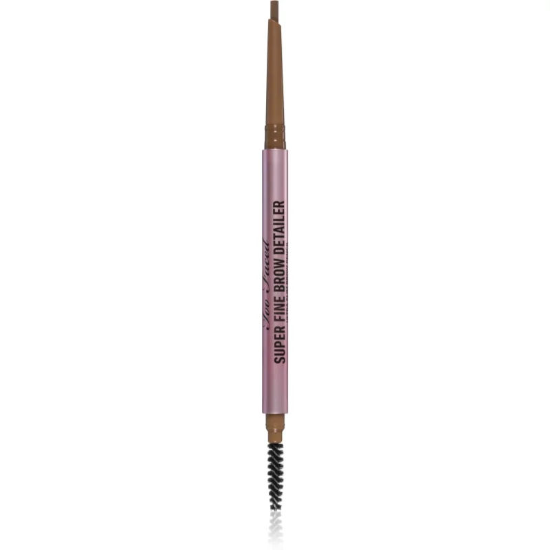 Too Faced Super Fine Brow Detailer Eyebrow Pencil Langaanhoudende Wenbrauw Potlood Tint Medium Brown 0,08 g