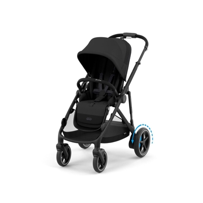 Cybex E-Gazelle S Kinderwagen - Black - Moon Black / Black