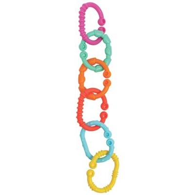 Playgro Gekleurde Schakelringen - Loopy loops - Kinderwagen accessoires - 24 stuks - Verschillende Bijtprofielen - Baby speelgoed - Bijtspeelgoed Baby - Bijtringen - Speelgoedringen