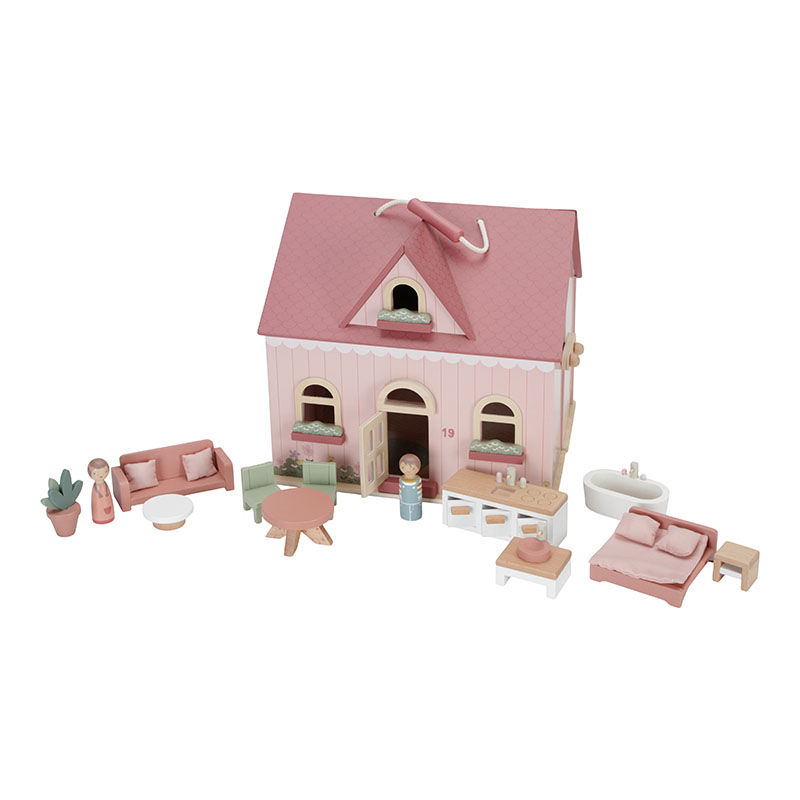 Little Dutch draagbaar houten poppenhuis