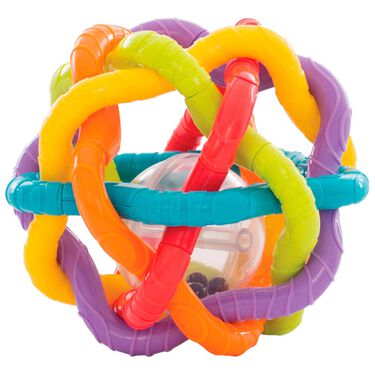 Playgro Buigbare Bendy Ball - Grijp- en Bijtspeelgoed - incl rammelaar - Activiteitenbal