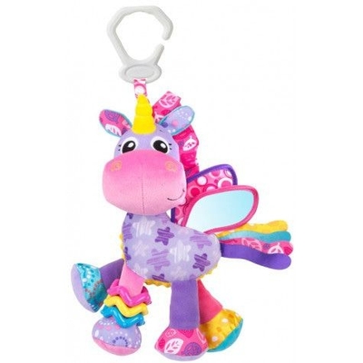 Playgro Hangspeeltje Stella Eenhoorn - Playgro Activity Friend Stella Unicorn - Baby Speelgoed - Hangspeeltje - Kinderwagenspeeltje - Rammelaar - Kinderwagenaccessoire - Buggyaccessoire- - Educatief Speelgoed - Knuffeldier