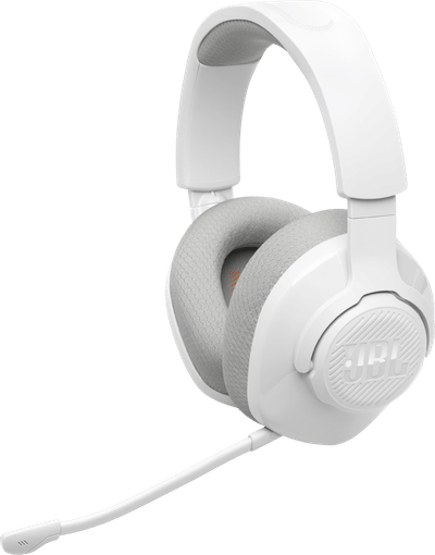 JBL Quantum 360 - Wireless Draadloze over-ear gaming-headset - met surround sound en afneembare microfoon - Wit