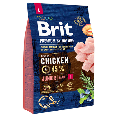 2x3kg Brit Premium by Nature Junior L droogvoer voor honden - hondenbrokken