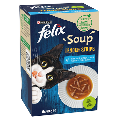 Felix Soup Filet 6 x 48 g - Geschmacksvielfalt aus dem Wasser - natvoer katten