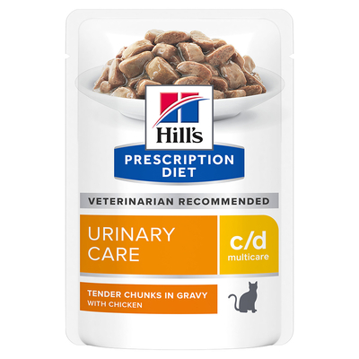 24 + 12 gratis! 36 x 85 g Hill’s Prescription Diet natvoer - c/d Multicare Urinary Care met Kip - natvoer katten