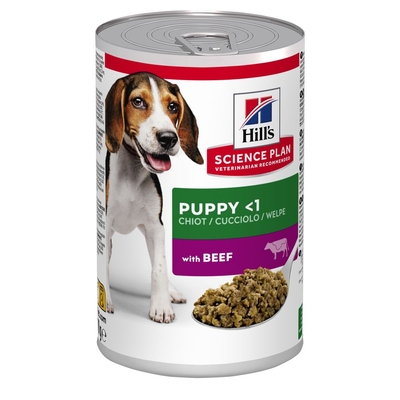 Hill's Science Plan Puppy Hondenvoer - met Rund (24 x 370 g) - natvoer honden