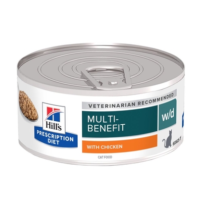 24 x 156 g Hill's Prescription Diet Feline W/D Kattenvoer - natvoer katten