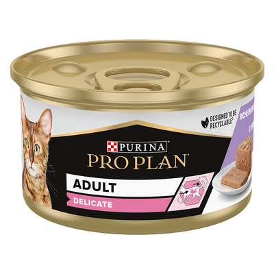 24x85g Delicate Kalkoen Purina Pro Plan Kattenvoer - natvoer katten