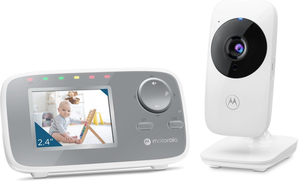 Motorola Nursery Babyfoon - VM482 - Baby Monitor met Camera - Infrarood Nachtvisie - Digitale Zoom - Temperatuurbewaking - Wit