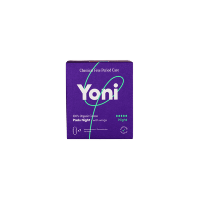 Yoni Maandverband Night 100% Biologisch Katoen - 7 stuks