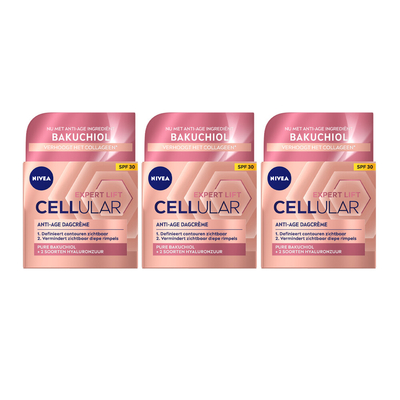 3x Nivea CELLular Hyaluron Elasticity Dagcreme 50 ml