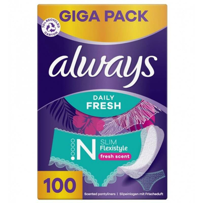 Always Daily Fresh Inlegkruisjes Normal Slim Flexistyle 100 stuks