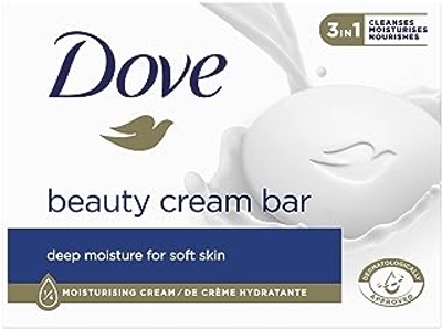 Dove Waststuk Beauty Cream Bar handzeep met 1/4 vochtinbrengende crème voor zachte en soepele handen 90 g