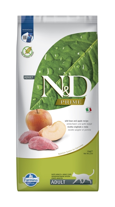 N&D Prime kattenvoeding Wild Zwijn 10 kg. - kattenbrokken