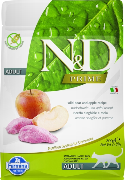 N&D Prime kattenvoeding Wild Zwijn 300 gr. kattenbrokken