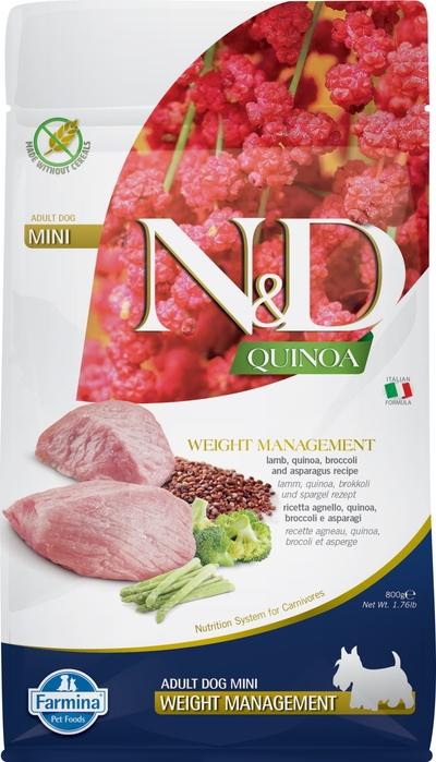 N&D Quinoa hondenvoeding small breed Weight Management 800 gr. - hondenbrokken
