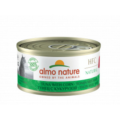 Almo Nature HFC Natural tonijn met maïs natvoer kat (70 g) 12 x 70 g- natvoer katten