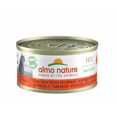 Almo Nature HFC Natural kip met pompoen natvoer kat (70 g) 18 x 70 g- natvoer katten
