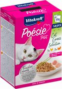 Vitakraft Poésie Petit Cat Grass Selection - Kattensnack - Kip Kalkoen 6x50 g - natvoer katten