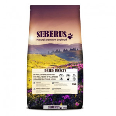 Seberus Dried Insects - duurzamer graanvrij hondenvoer 3 x 4 kg - hondenbrokken