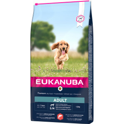 Eukanuba Adult Small Medium met zalm & gerst hondenvoer 2 x 12 kg - hondenbrokken