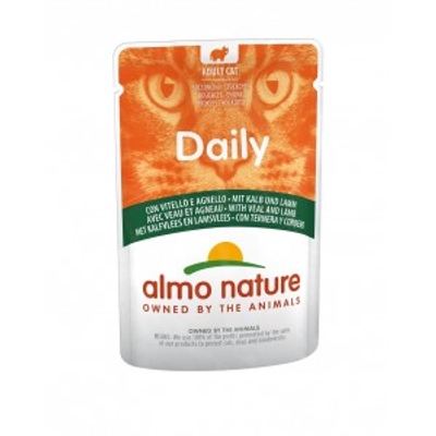 Almo Nature Daily met kalf en lam natvoer kat (70 g) 30 x 70 g- natvoer katten