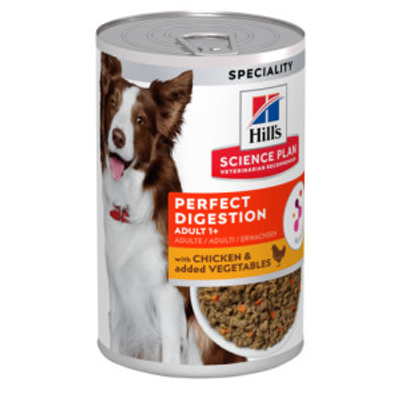 Hill's Adult Perfect Digestion met kip nat hondenvoer 363g blik 2 trays (24 x 363 g) - natvoer honden - hondenbrokken - natvoer honden