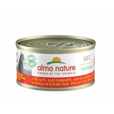 Almo Nature HFC Natural kip met garnalen natvoer kat (70 g) 12 x 70 g- natvoer katten
