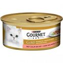 Gourmet Gold Fijne Hapjes in saus met zalm en kip 48 x 85 gr - natvoer katten